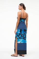 LEONA MESH DRESS | BLUE HAZE MULTI