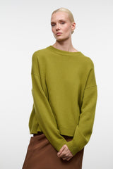 SERRANO CASHMERE RELAXED CREW | PEAR