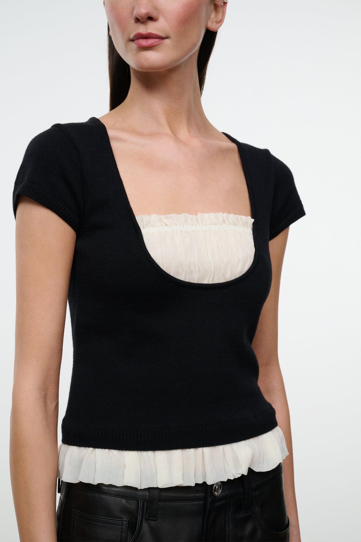 MARIN TOP | BLACK IVORY