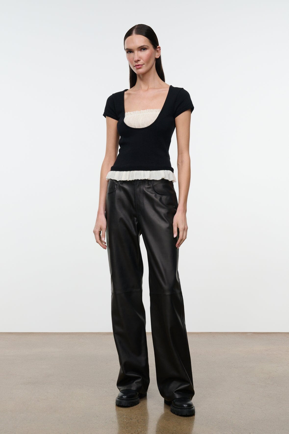 MARIN TOP | BLACK IVORY