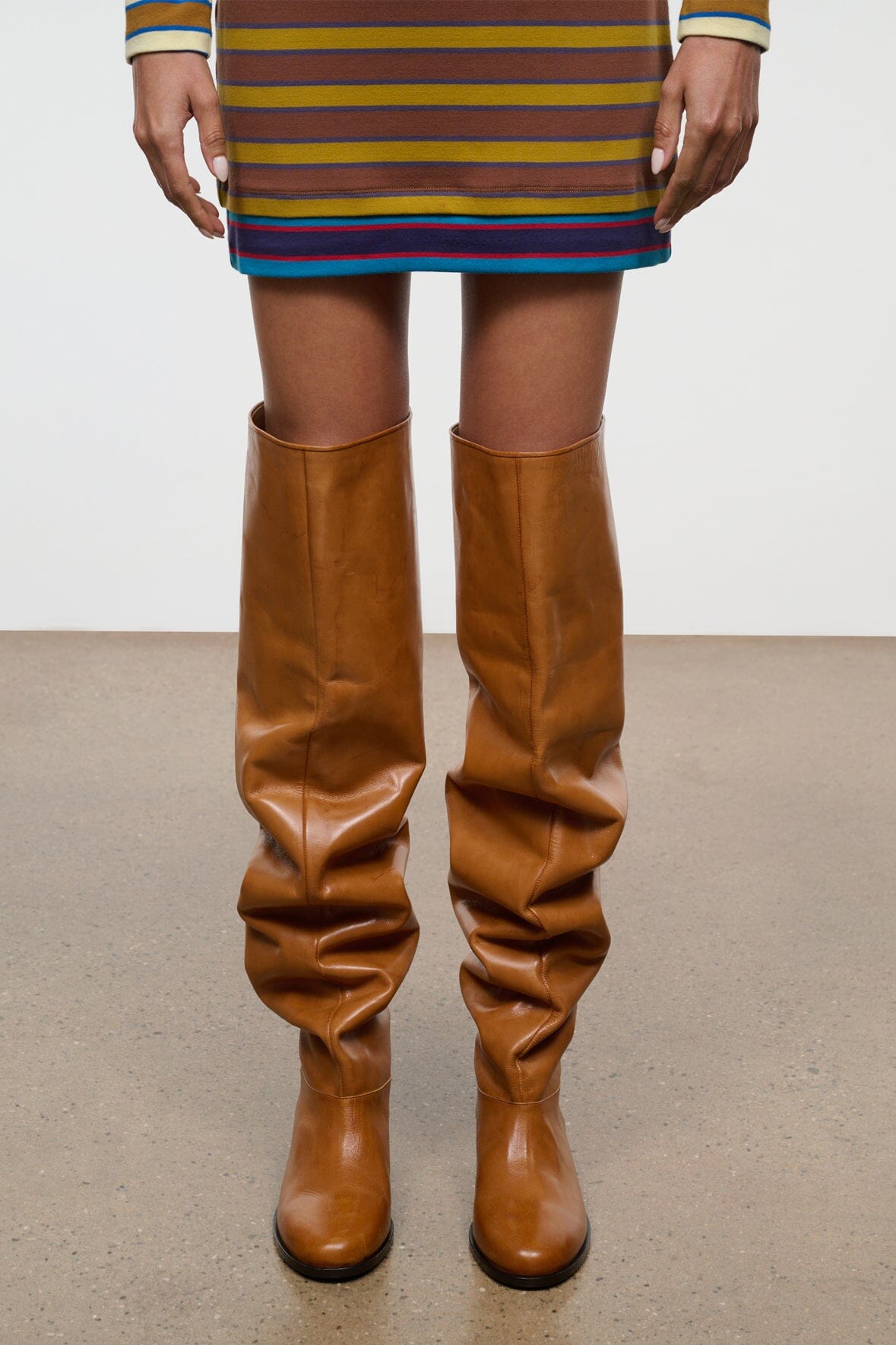 ARLO OVER THE KNEE BOOT | CASHEW DISTRESSED