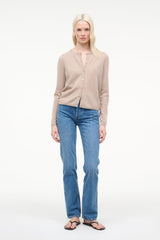 MIDNIGHT CASHMERE CARDIGAN | STONE