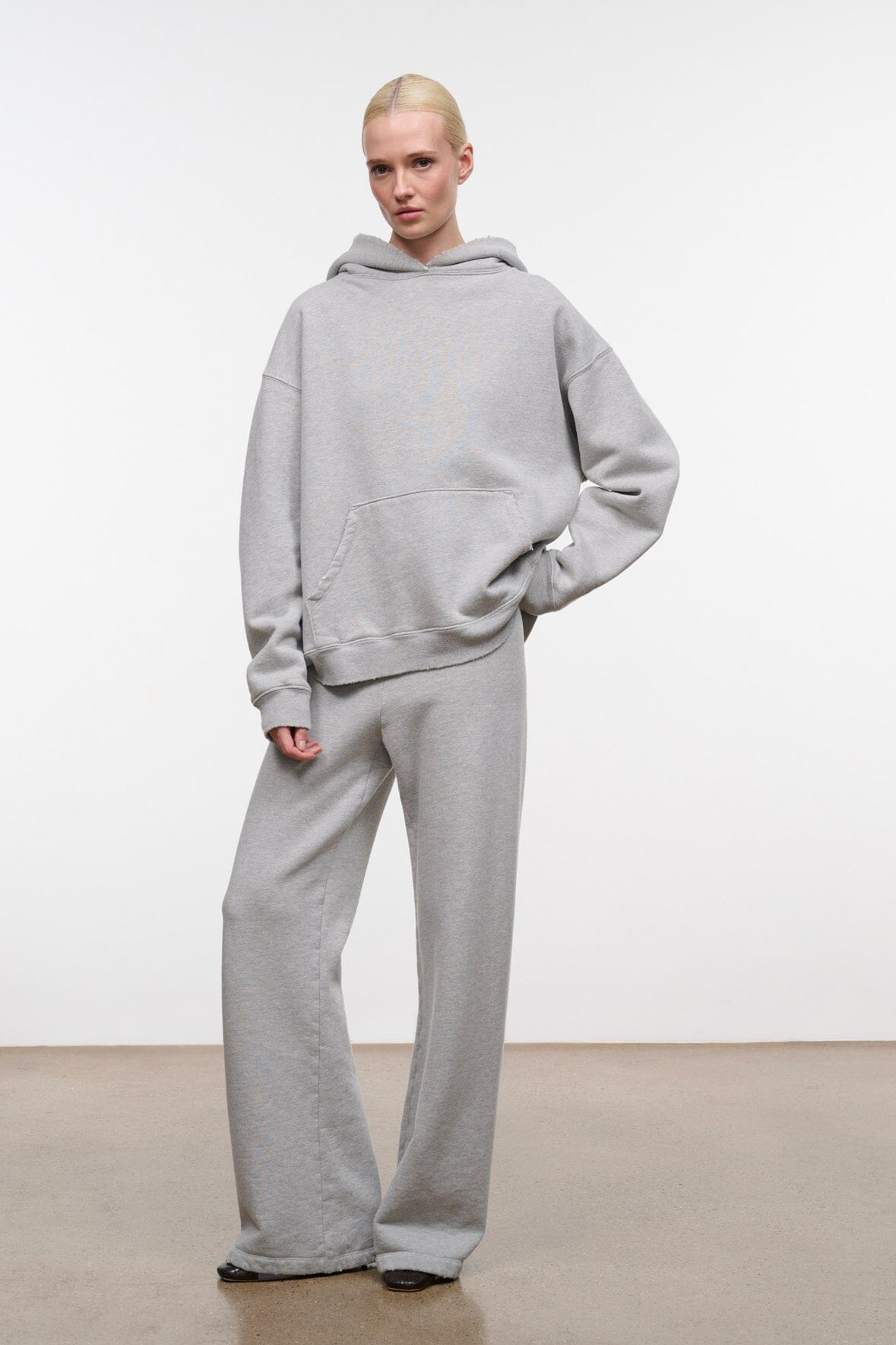 LOUNGE TERRY HOODIE | HEATHER GREY