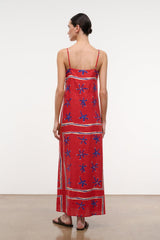 LAURA LINEN DRESS | PAINTED FOULARD