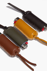PYRE LEATHER LIGHTER COVER | MOSS