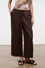 MATEO LINEN CROPPED PANT | ROOT