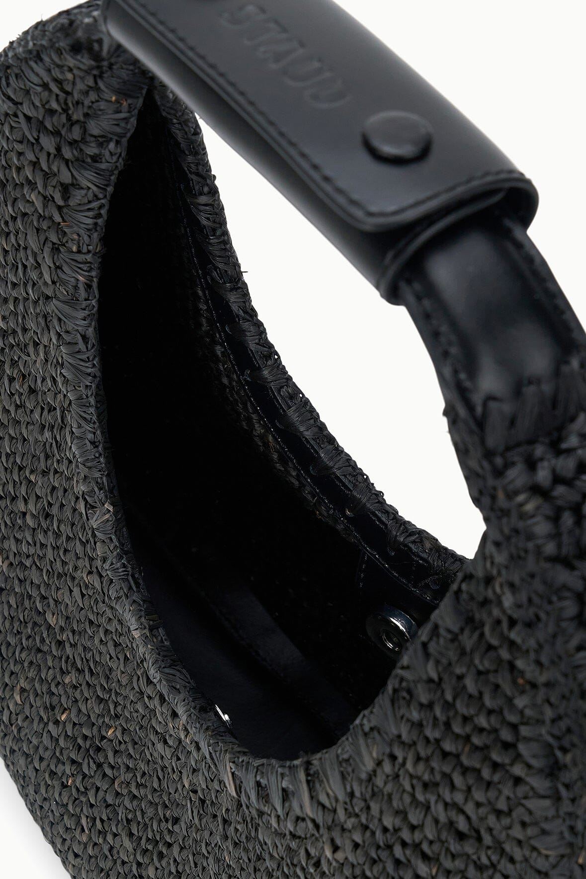 MOON RAFFIA BAG | BLACK RAFFIA