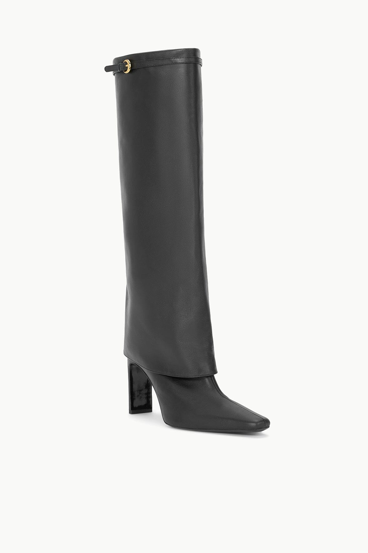 WALLY FOLDOVER HIGH HEEL BOOT | BLACK