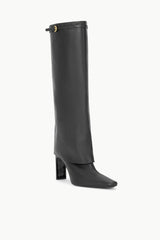 WALLY FOLDOVER HIGH HEEL BOOT | BLACK