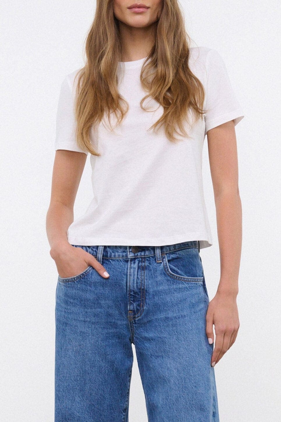 CREW NECK T SHIRT | WHITE
