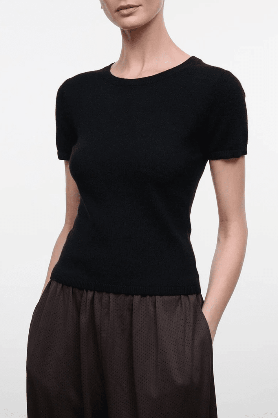 EASY CASHMERE TEE | BLACK
