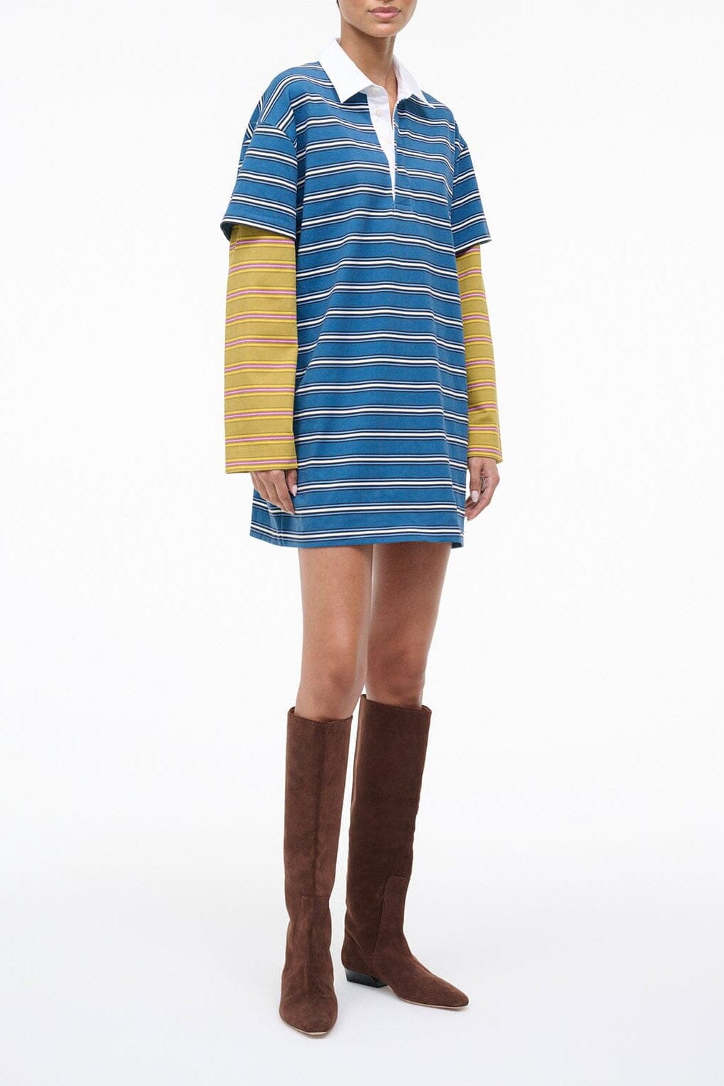 IVAR DRESS | CHARTREUSE STRIPE NAUTIC STRIPE