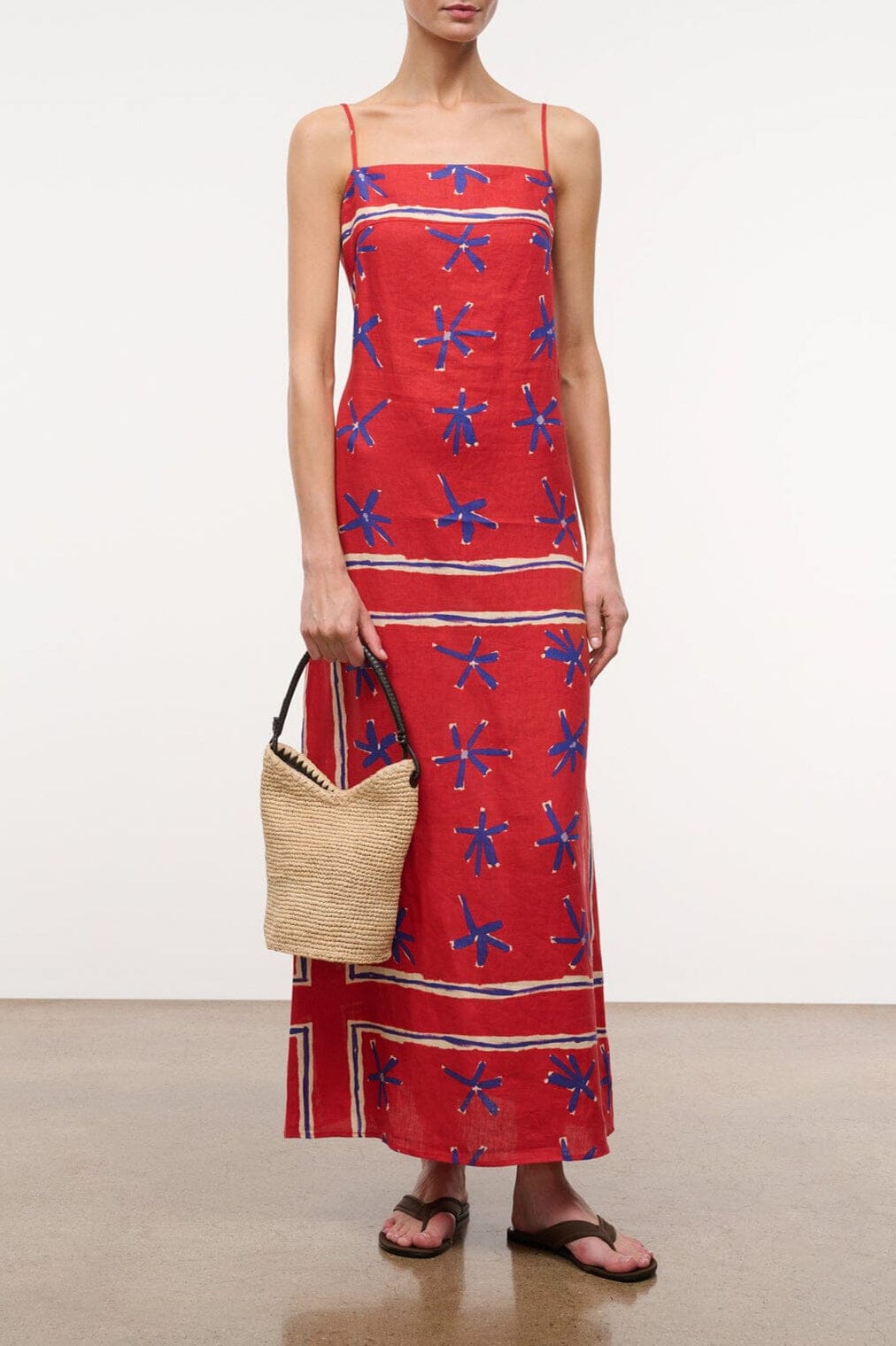 LAURA LINEN DRESS | PAINTED FOULARD