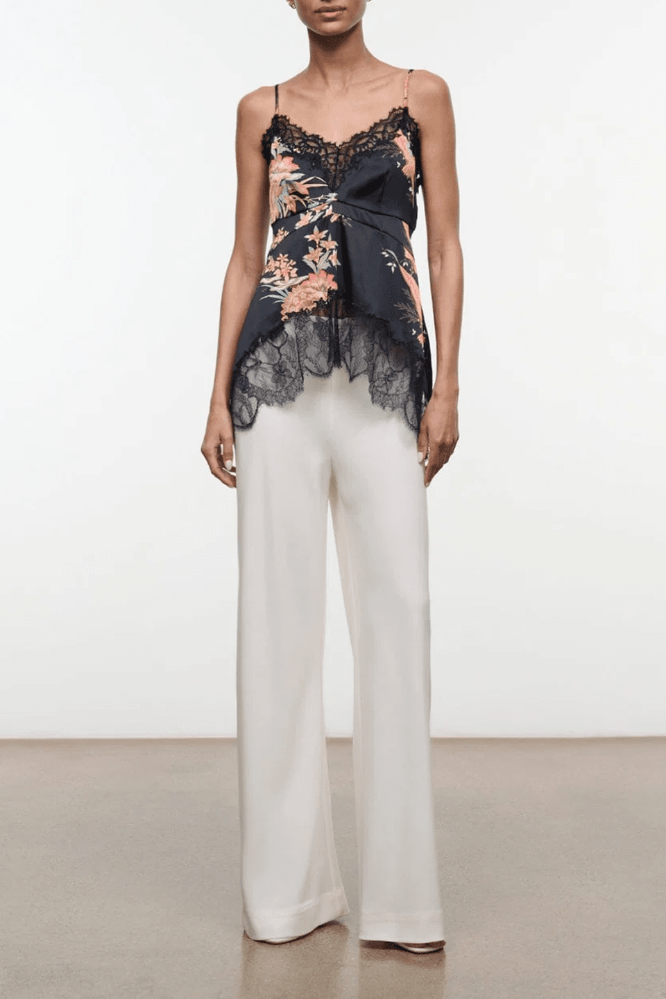 LINA SILK TOP | TAPESTRY NOIR