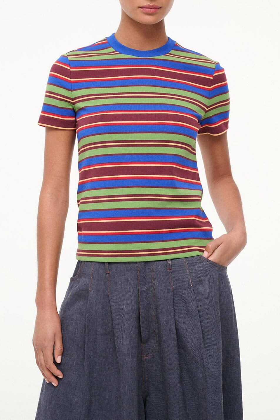 WEEKEND CREW TEE | SPECTRUM STRIPE